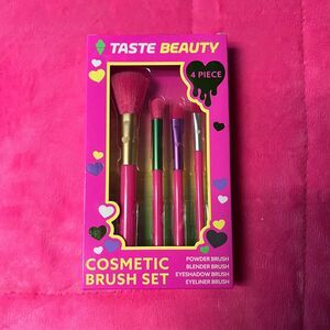 Taste Beauty Makeup Brush Set Multicolor 4 Pieces New Cosmetic Pink